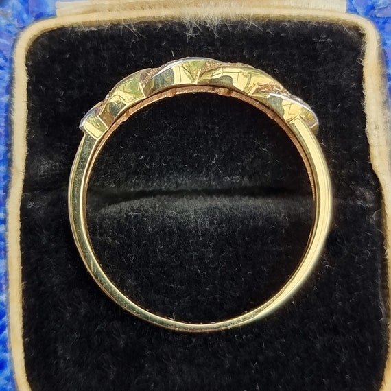 Vintage 18ct Gold Diamond Double Twist Ring, 0.30… - image 7