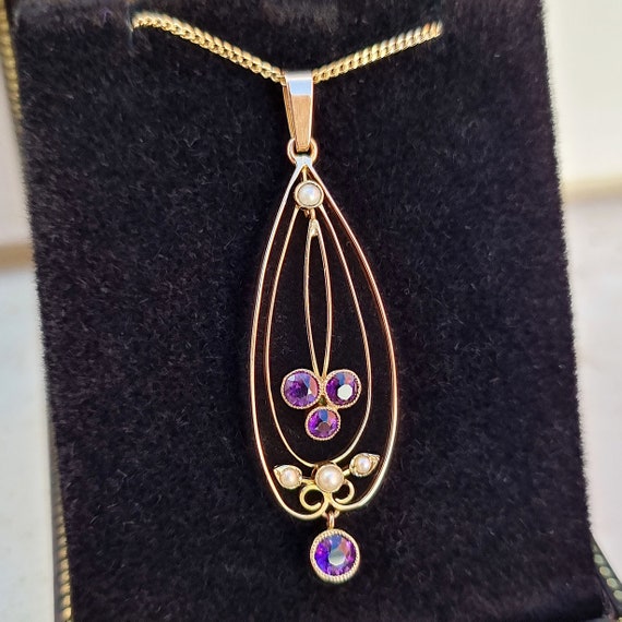 Edwardian amethyst hotsell pendant