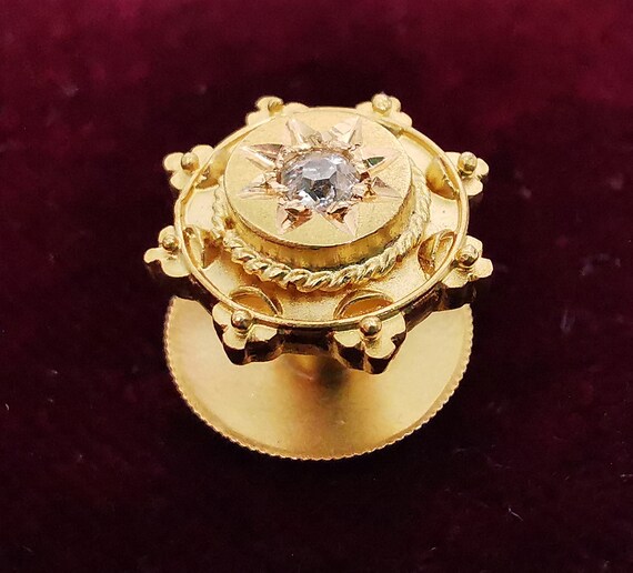 Victorian 15ct Gold Diamond Star Dress Stud