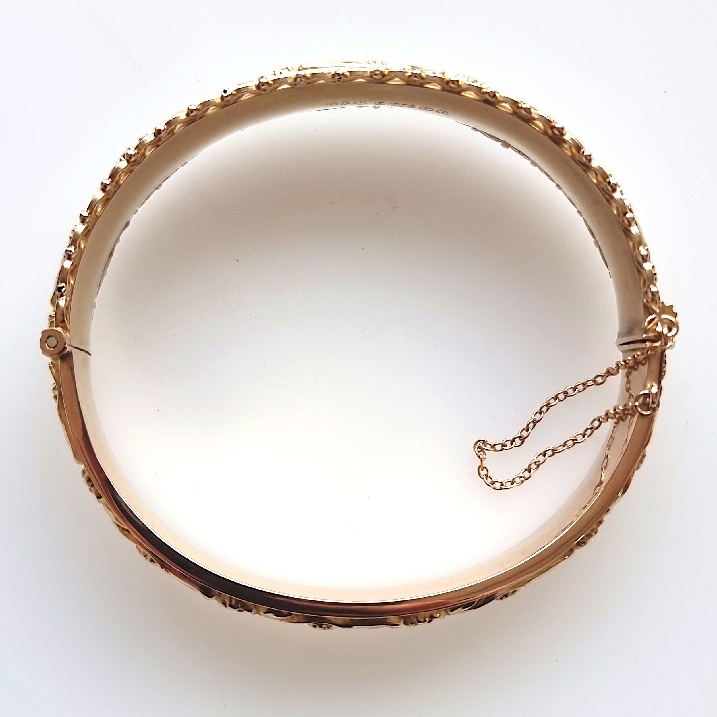 Antique 9ct Gold Embossed Bangle Hallmarked Birmingham 1913 Etsy UK