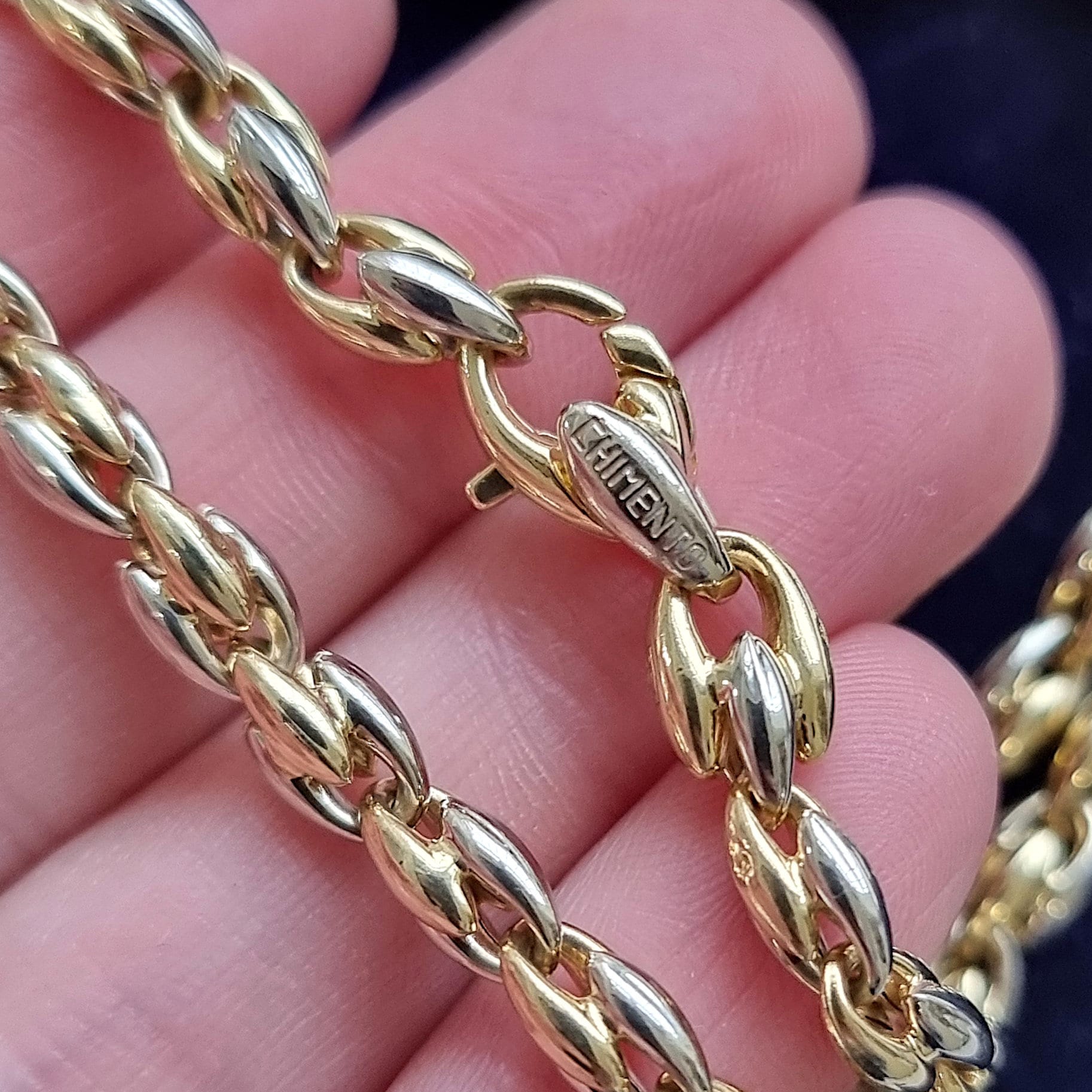 Chimento Italian 18ct Yellow and White Gold Fancy Link Chain