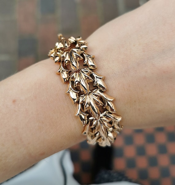 Vintage 18ct Gold Fleur De Lis Bracelet Etsy Australia