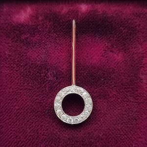 Antique 18ct Gold and Platinum Diamond Circle Pendant