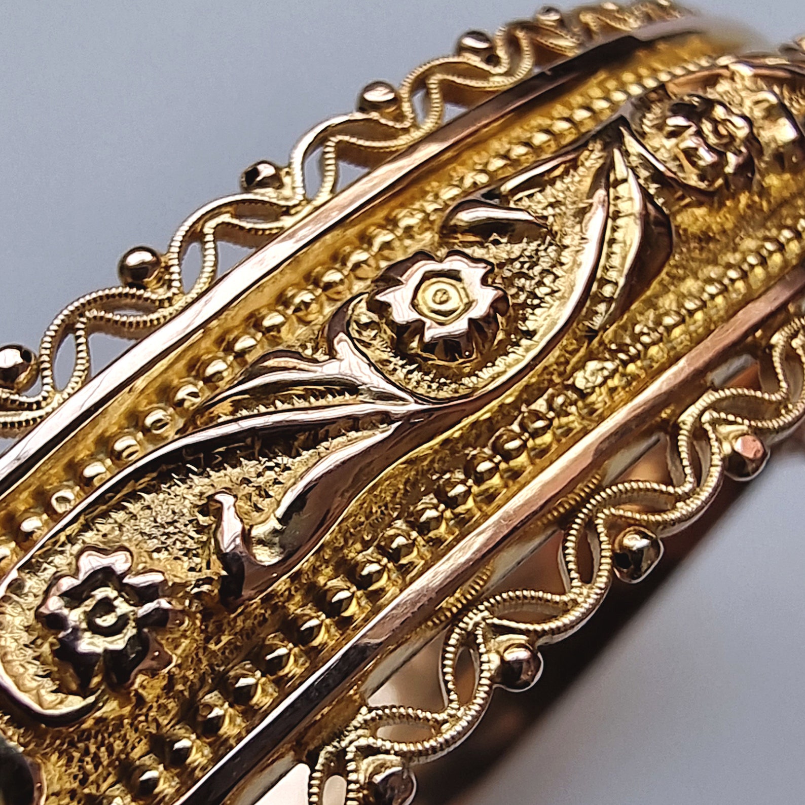 Antique 9ct Gold Embossed Bangle Hallmarked Birmingham 1913 Etsy UK