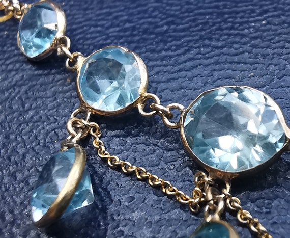 Blue zircon jewelry set sale