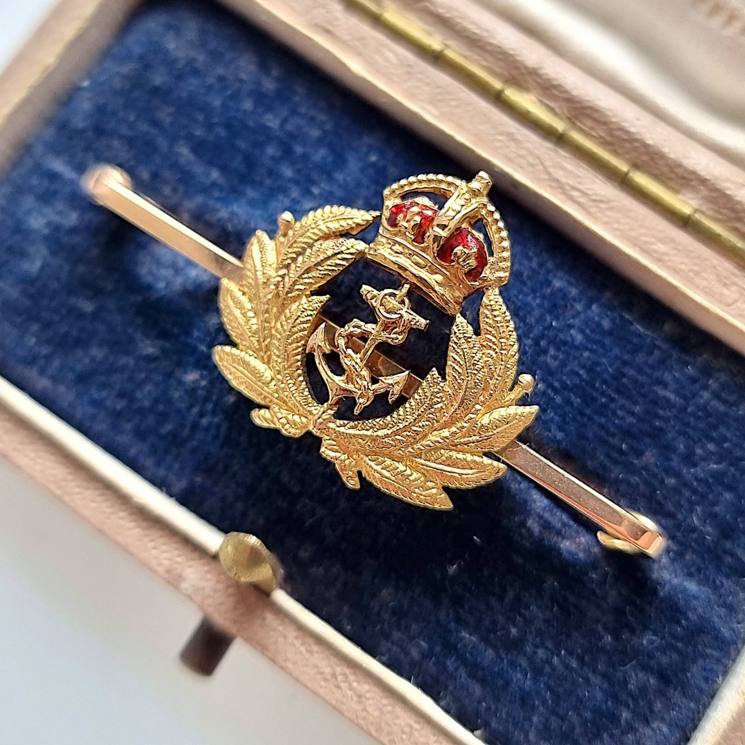 Navy brooch best sale