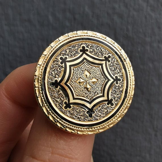 Antique 15ct Gold Enamel Brooch/Pendant