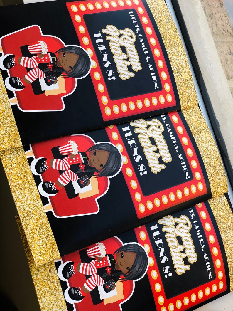 Custom Movie Theater Party Chip Bags Movie Party Favor Bags Etsy