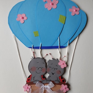 Window picture, construction paper, hot air balloon ride image 1