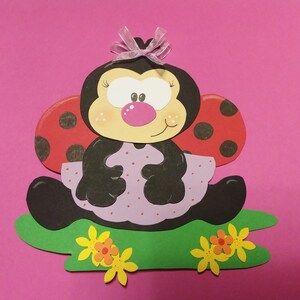 Finestra immagine pesante peso carta Coccinella colorata