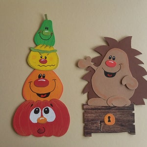 Fensterbild Tonkarton Igel