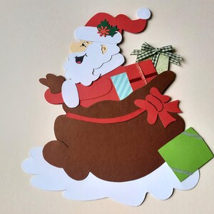 Image de fenêtre du Père Noël dans un sac