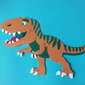 Fensterbild Tonkarton Dinosaurier Tyrannosaurusrex