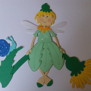 Imagem de janela elfo de flor de papelão de argila