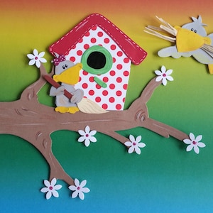 Tableau de fenêtre nichoir en carton d'argile