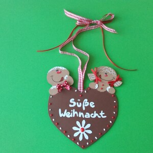 Image de fenêtre en carton coeur de pain d'épice de Noël