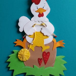 Imagem de janela de papelão tricotando frango