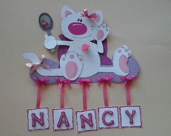 Door sign personalized Beauty in pink