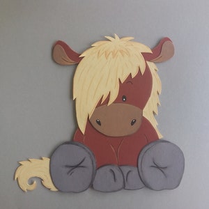 Fensterbild Tonkarton Pferd knuffig cute