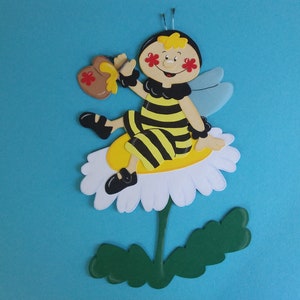 Fensterbild Tonkarton Biene