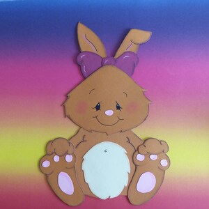 Fensterbild Tonkarton Hase Ostern sehr gross
