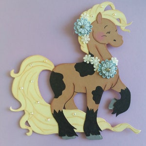 Fenêtre image argile carton cheval câlin mignon
