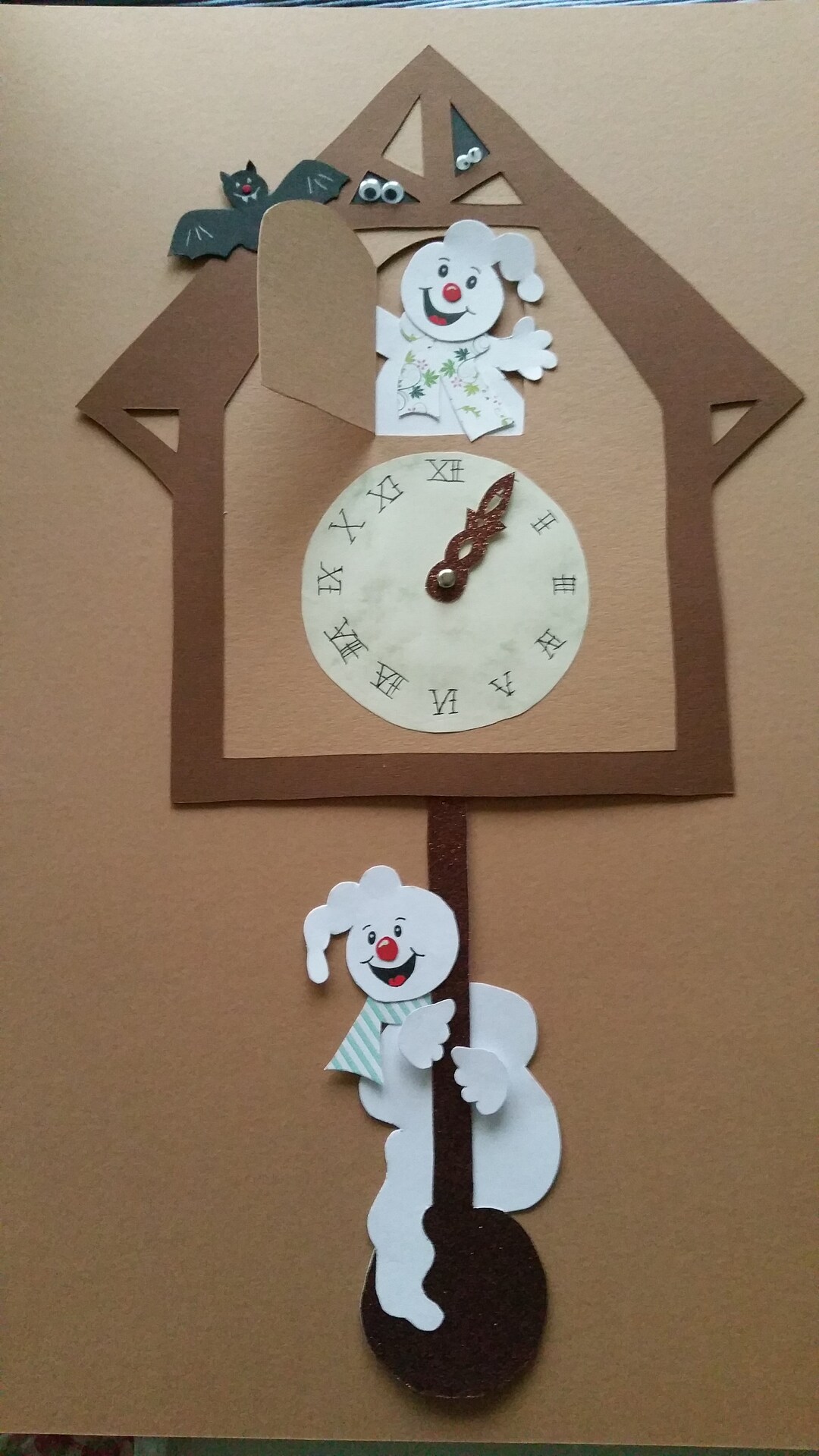 Window Picture Mural Cardboard Ghost Clock - Etsy