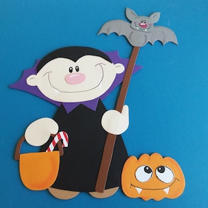 Tableau fenêtre vampire en carton