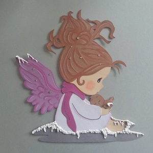 Image de fenêtre ange elfe d'hiver