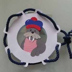 Imagem de janela boia salva-vidas marítima de papelão de argila