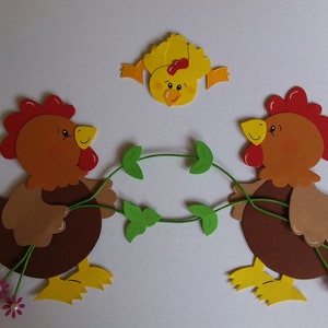 Imagem de janela de galinhas de papelão