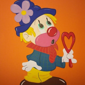 Raamfoto kartonnen clown groot