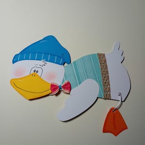 Image de fenêtre canards d'hiver colorés 2 pièces bords tabouret