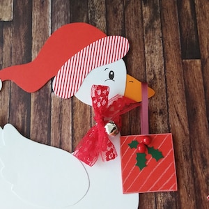 Image de fenêtre en carton hiver oies de Noël