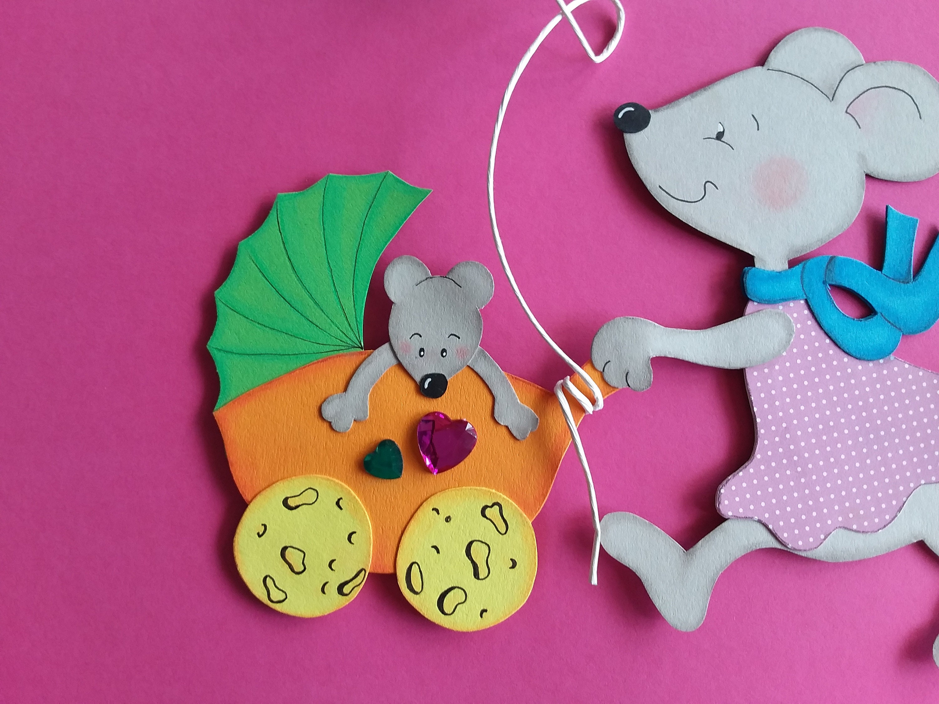 Das Ist Mama Maus Sieht Wie Alle Mäuse Aus Fensterbild Tonkarton Mama Maus mit Kinderwagen - Etsy.de