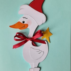 Raamfoto kartonnen kerstgans