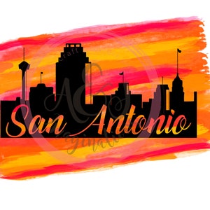 San Antonio Skyline PNG Graphic