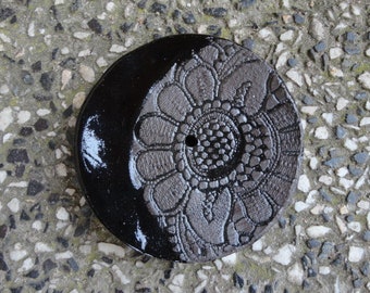 Soap dish black-anthracite, round