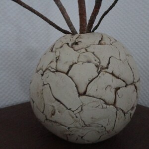 Vase, Keramik, Kugelvase, 17 cm , Patchwork Bild 4