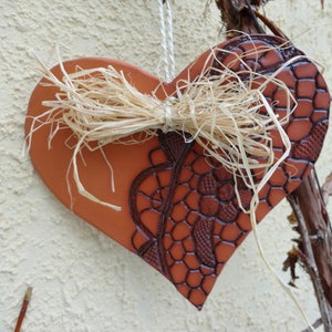 Cerámica, corazón de cerámica grande, 1 de 2 imagen 1