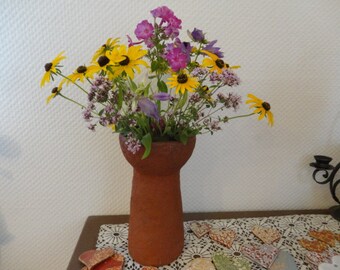 Bowl with stand, vase, rustic