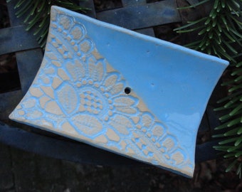 Soap dish rectangle, with sky blue