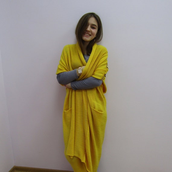 yellow duster cardigan