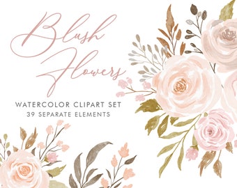 Blush Flowers Png Etsy