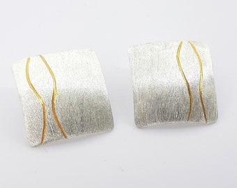 Earrings Silver with Gold
