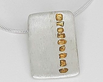 Pendant silver with fine gold