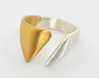 Ring silver 935 with fine gold