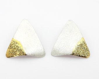 Ear clip silver with gold