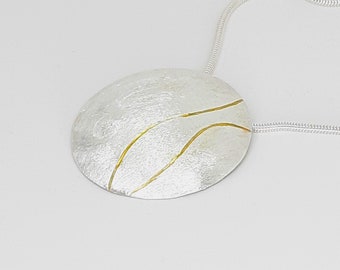 Pendant 935 silver with gold