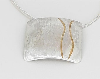 Pendant 935 silver with gold